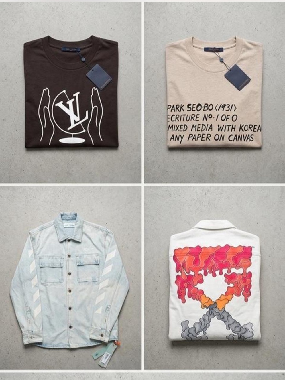 NWT 5 PIECE LUXURY STREETWEAR BUNDLE (LV, Off-White, Sero.ya)